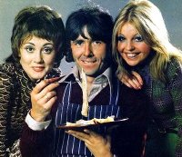 Paula Wilcox, Richard O'Sullivan and Sally Thomsett in 'Man About The House'