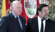 Ricky Tomlinson & Arthur Scargill at a trade union rally