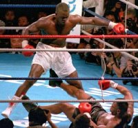 Mike Tyson is knocked out by James 'Buster' Douglas in 1990