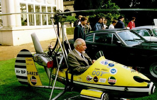 Ken Wallis and 'Little Nellie' at Pinewood Studios in 2006