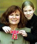 Julie Walters with her OBE, and daughter Maisie