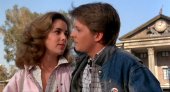 Claudia Wells & Michael J Fox in 'Back to the Future'