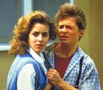 Claudia Wells & Michael J Fox in 'Back to the Future'