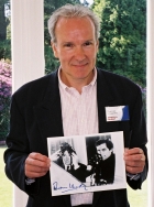 Thomas Wheatley with autographed photo at Pinewood.