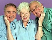 Chris Emmett, June Whitfield & Roy Hudd from 'The News Huddlines'