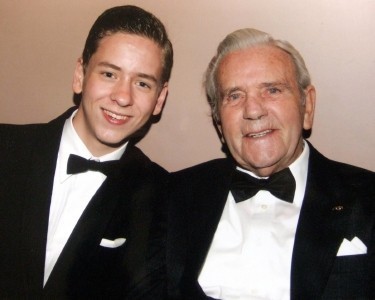 Ciaran Brown with Sir Norman Wisdom