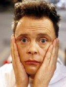 Robert Llewellyn without his mask in Red Dwarf
