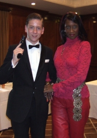 Trina Parks with Ciaran Brown at Autographica