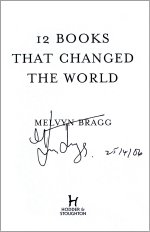 Autographed title page of '12 Books That Changed the World'