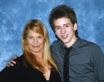 Ciaran Brown with Linda Hamilton