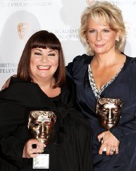 Dawn French & Jennifer Saunders with their BAFTA Fellowship Awards