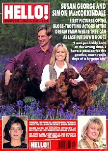 Susan George & Simon MacCorkindale on the cover of Hello! Magazine, May 1995