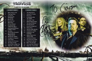 Eddie Izzard signed dvd cover for 'The Day of the Triffids'