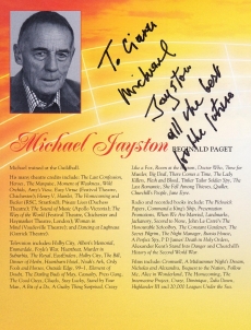 Programme for 'Quartet' signed by Michael Jayston 
