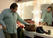 Jethro in his dressing room at the Mayflower Theatre in Southampton