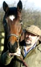 Jethro with his racehorse 'Flying Iris'