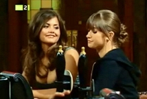 Jenna-Louise Coleman as Jasmine Thomas and Charley Webb as Debbie Dingle in 'Emmerdale'