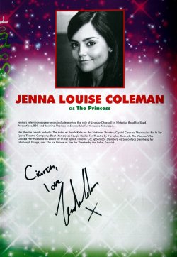Jenna Louise Coleman autographed programme for 'Jack and the Beanstalk'
