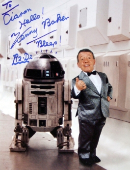 Photograph signed by Kenny Baker