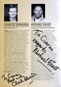 Charles Edwards signed programme for 'The King's Speech'