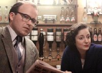 Rory Kinnear as Denis Thatcher & Andrea Riseborough as Margaret Thatcher in 'Margaret Thatcher: The Long Walk to Finchley' (2008)