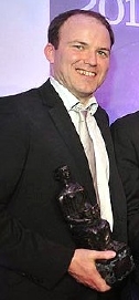 Rory Kinnear with his Evening Standard 'Best Actor' Award for his role as Angelo in 'Measure for Measure' (2010)
