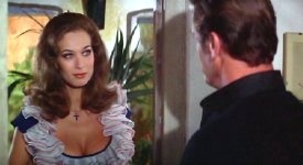 Valerie Leon and Roger Moore in The Spy Who Loved Me