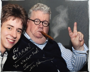 Ian McNeice with Ciaran Brown (signed photograph)
