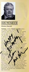 Ian McNeice has signed my programme for 'The King's Speech' which I saw on my 21st birthday!