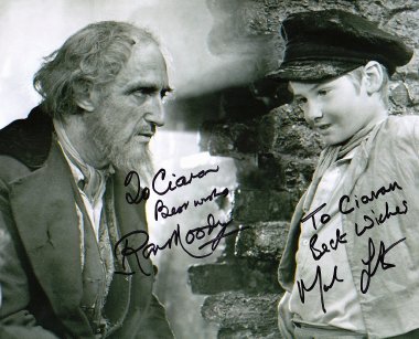 Photograph from 'Oliver!' signed by Mark Lester and Ron Moody