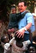 Sir Roger Moore in Zambia for UNICEF