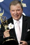 William Shatner with one of his two  Emmy Awards