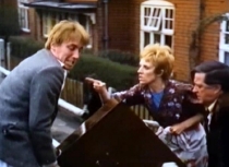 Christopher Timothy, Avril Elgar and Joseph Greig in 'Spring and Port Wine' (1970)