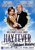 Flyer for 'Hay Fever' signed by Christopher Timothy and Stephanie Beacham