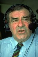 Fred Trueman commentating for 'Test Match Special'